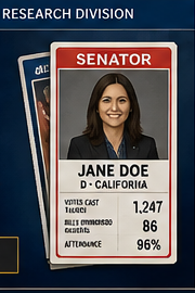 Professional sample congressional record card