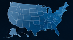 Illustrative ungraded blue United States map; no wage scores published
