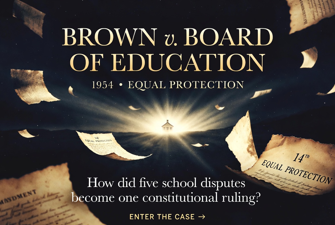 Brown v. Board of Education case artwork