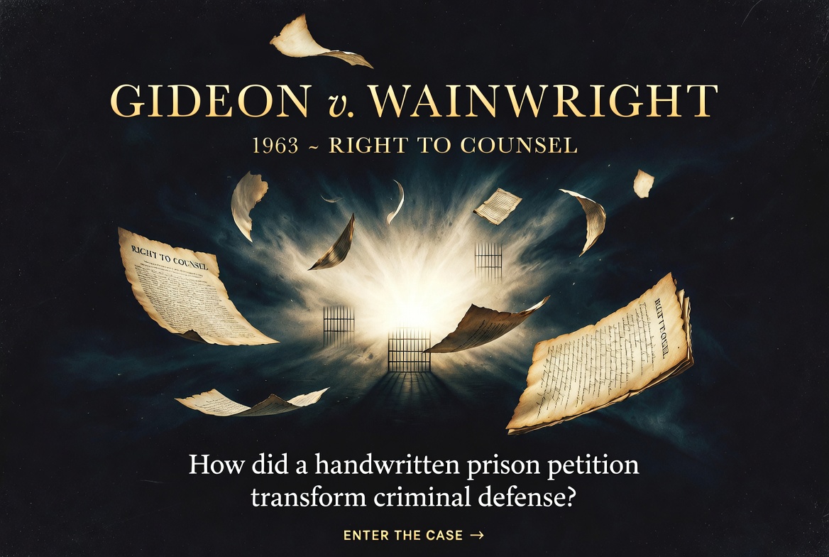 Gideon v. Wainwright editorial case artwork