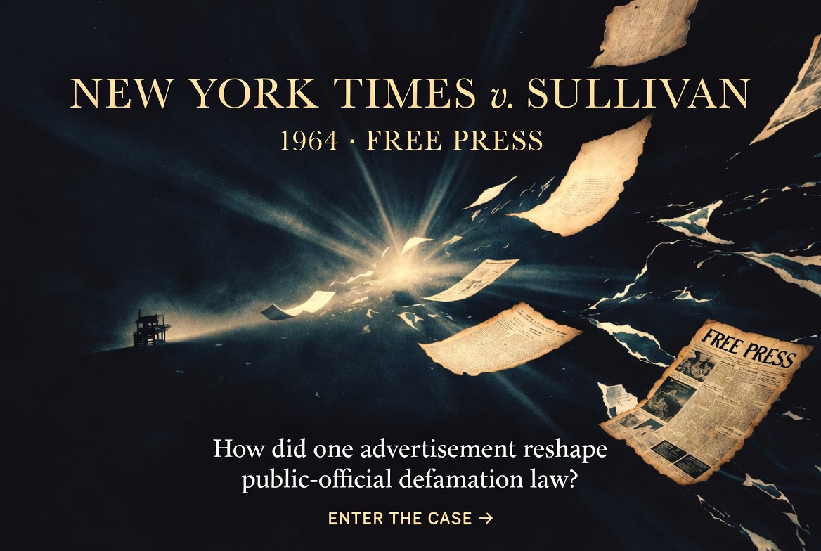 New York Times v. Sullivan case artwork