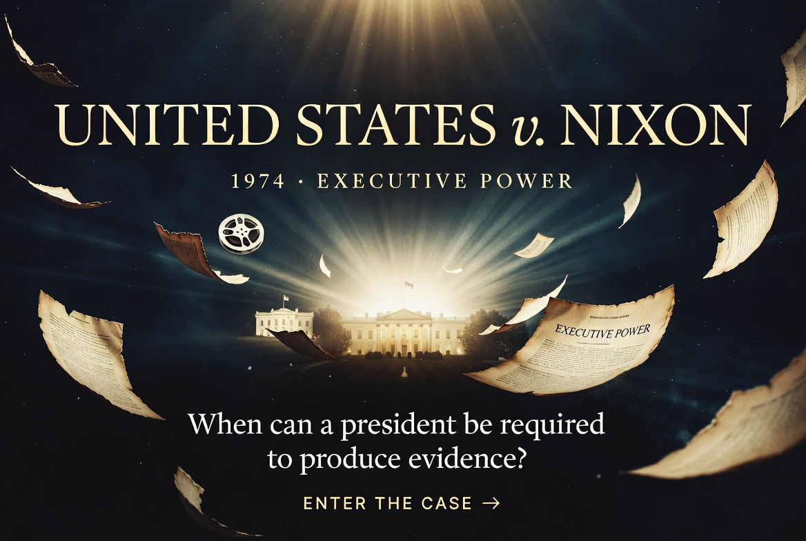 United States v. Nixon editorial case artwork